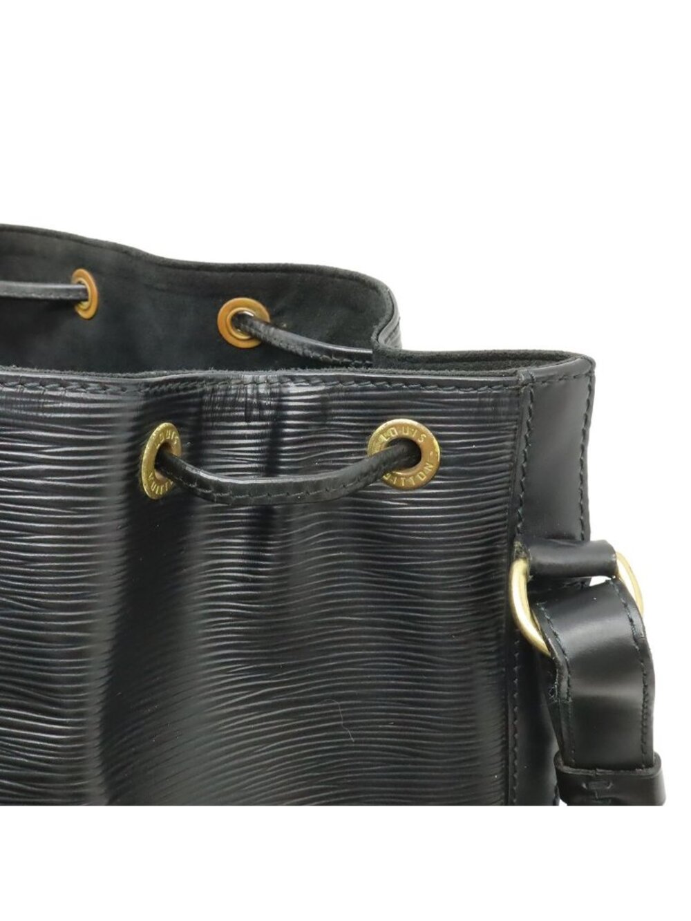 Louis Vuitton Epi Petit Noir Shoulder Bag Drawstring Black - Picture 6 of 8